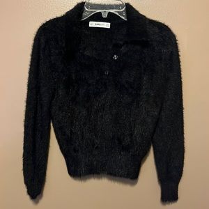 Zara Knit Fuzzy Sweater